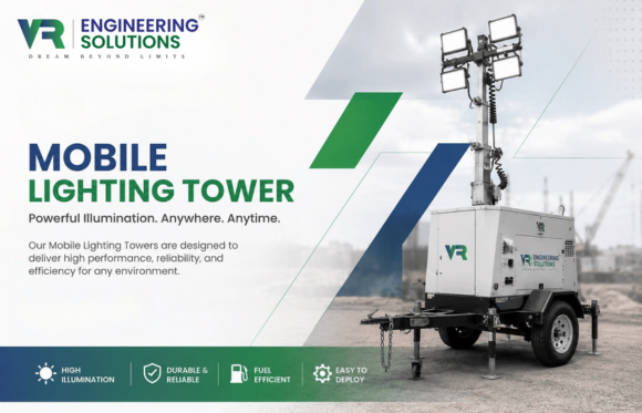 Mobile Lighting Tower with DG, Hybrid & Solar Systems